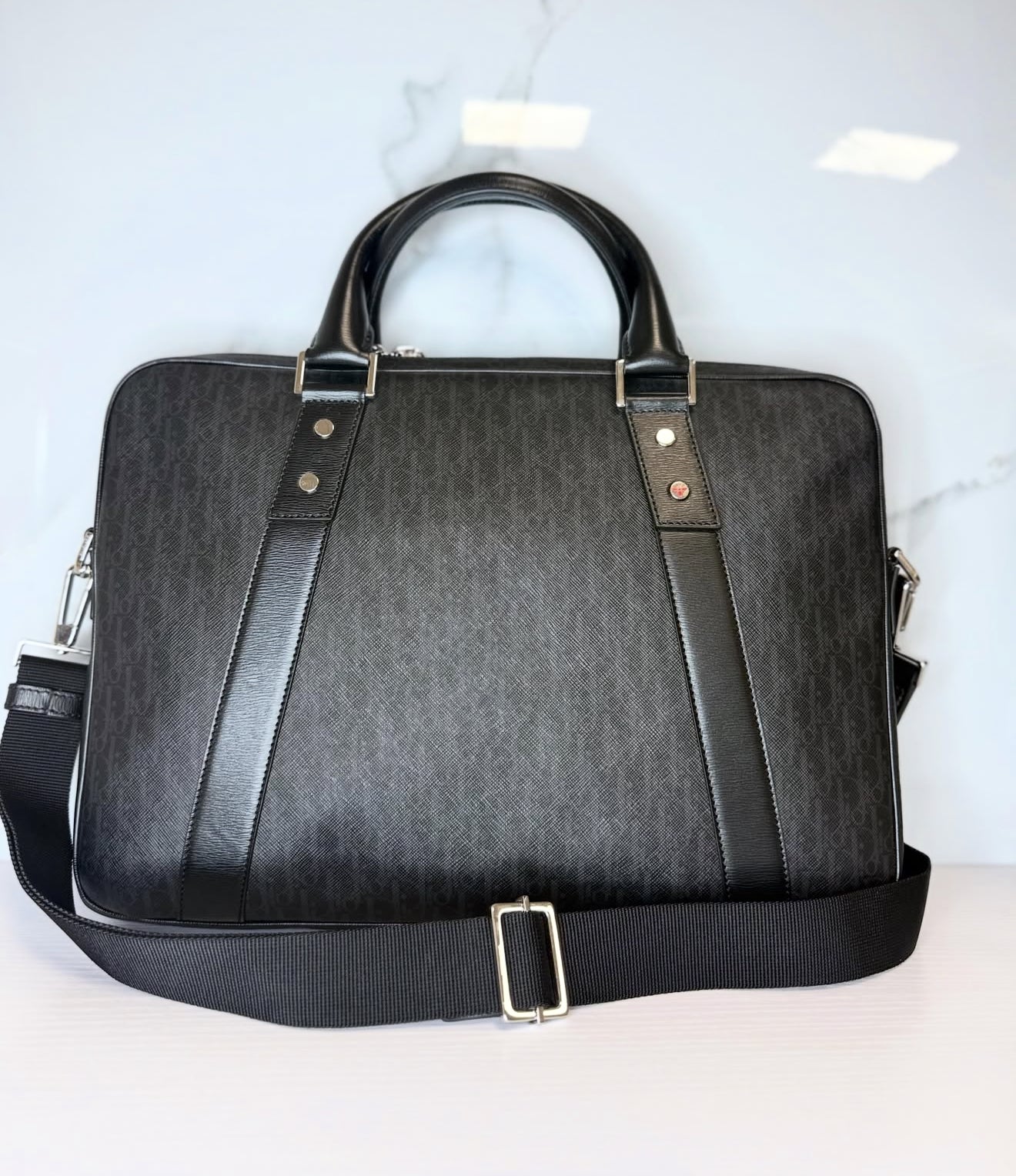 Briefcase Dior logo jacquard
