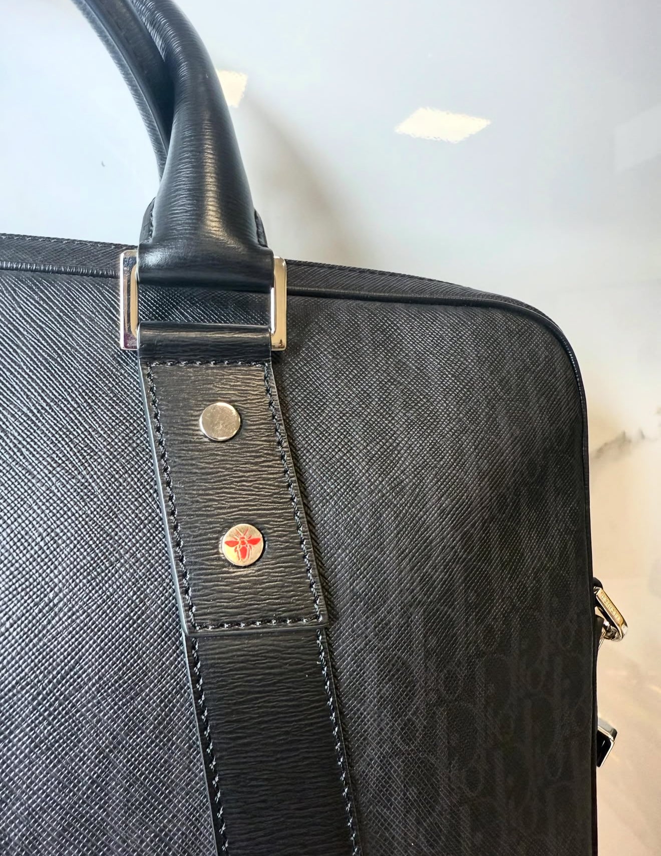 Briefcase Dior logo jacquard