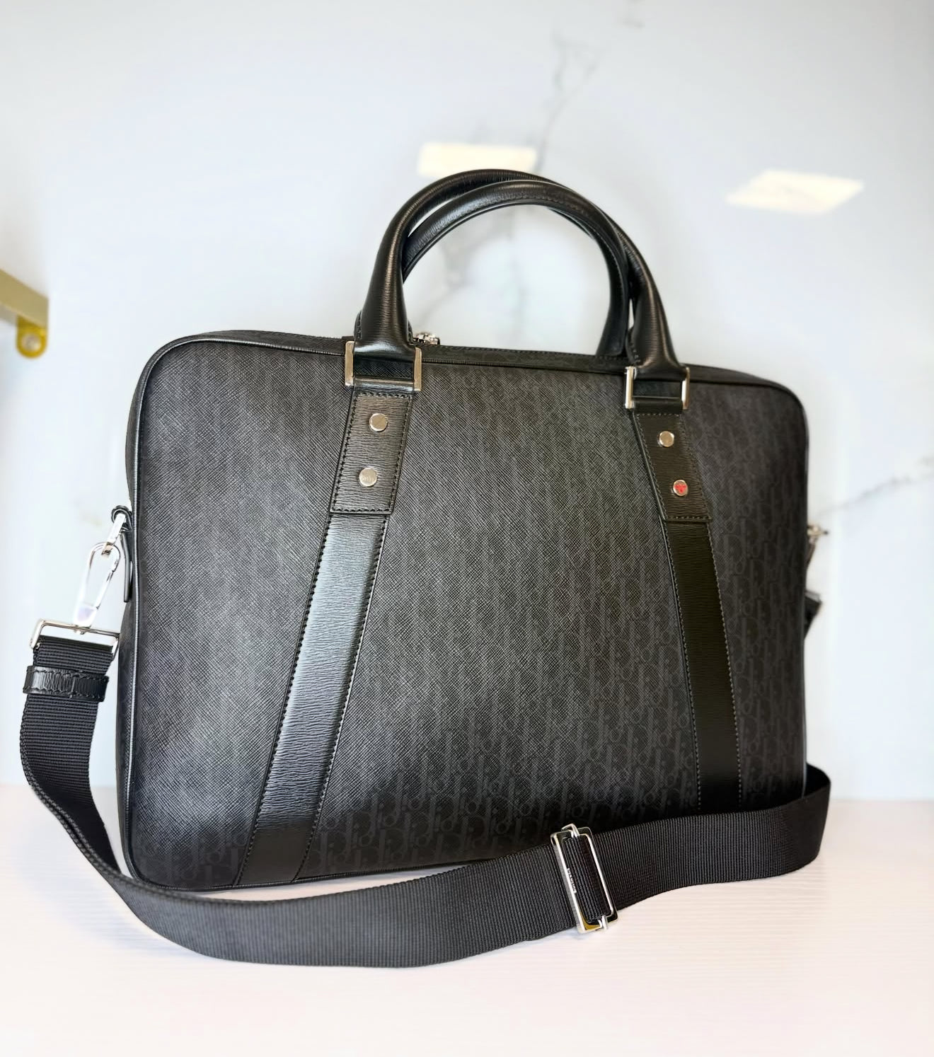 Briefcase Dior logo jacquard